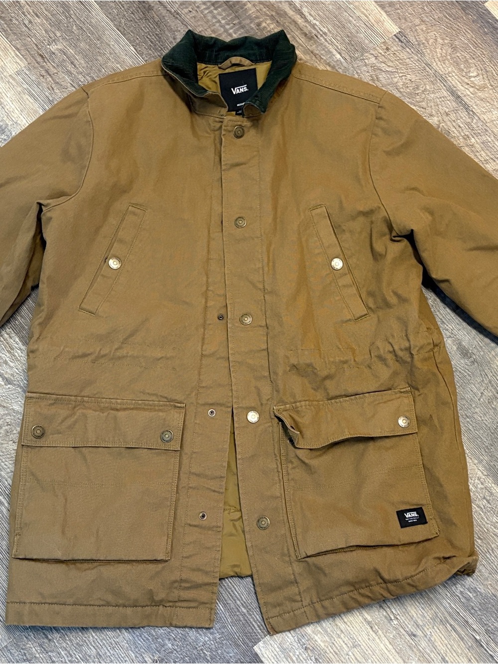 Vans Men's Tan Utility Field Coat with Contrast Collar